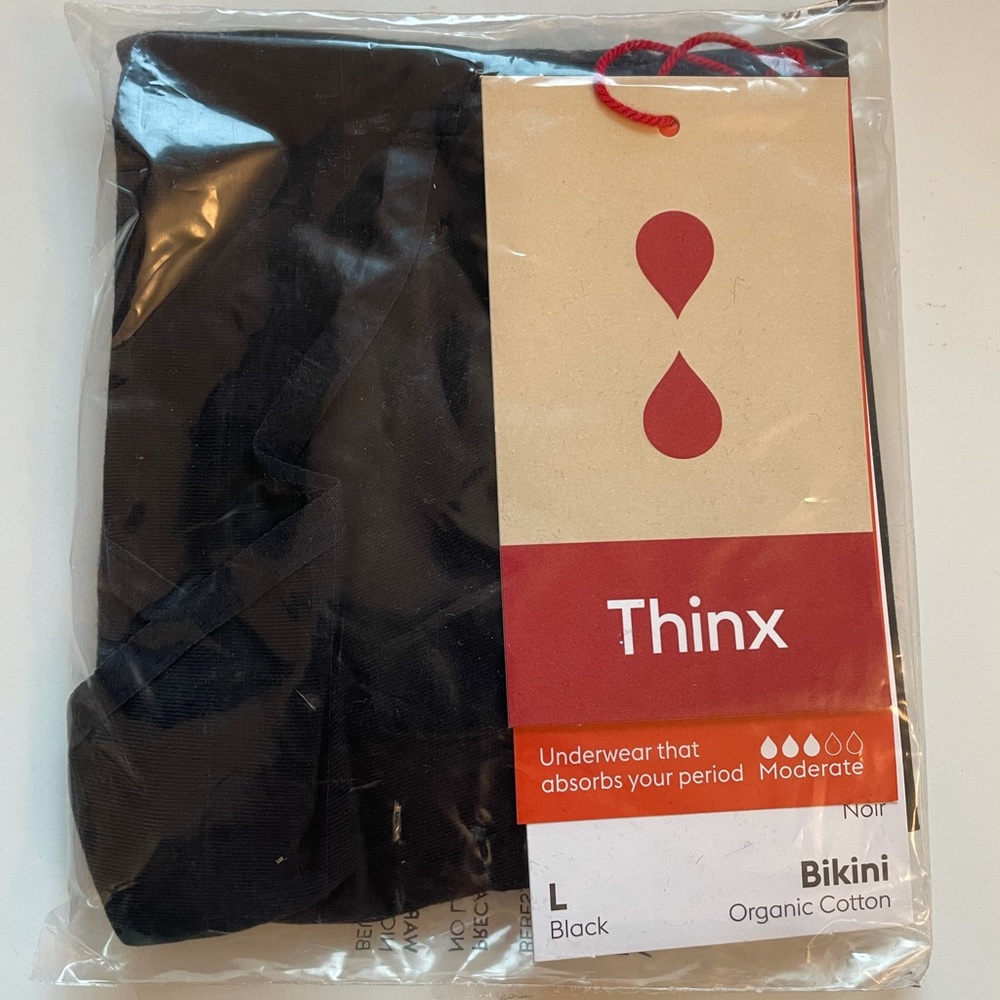 Thinx Organic Cotton Bikini Period Underwear - L
